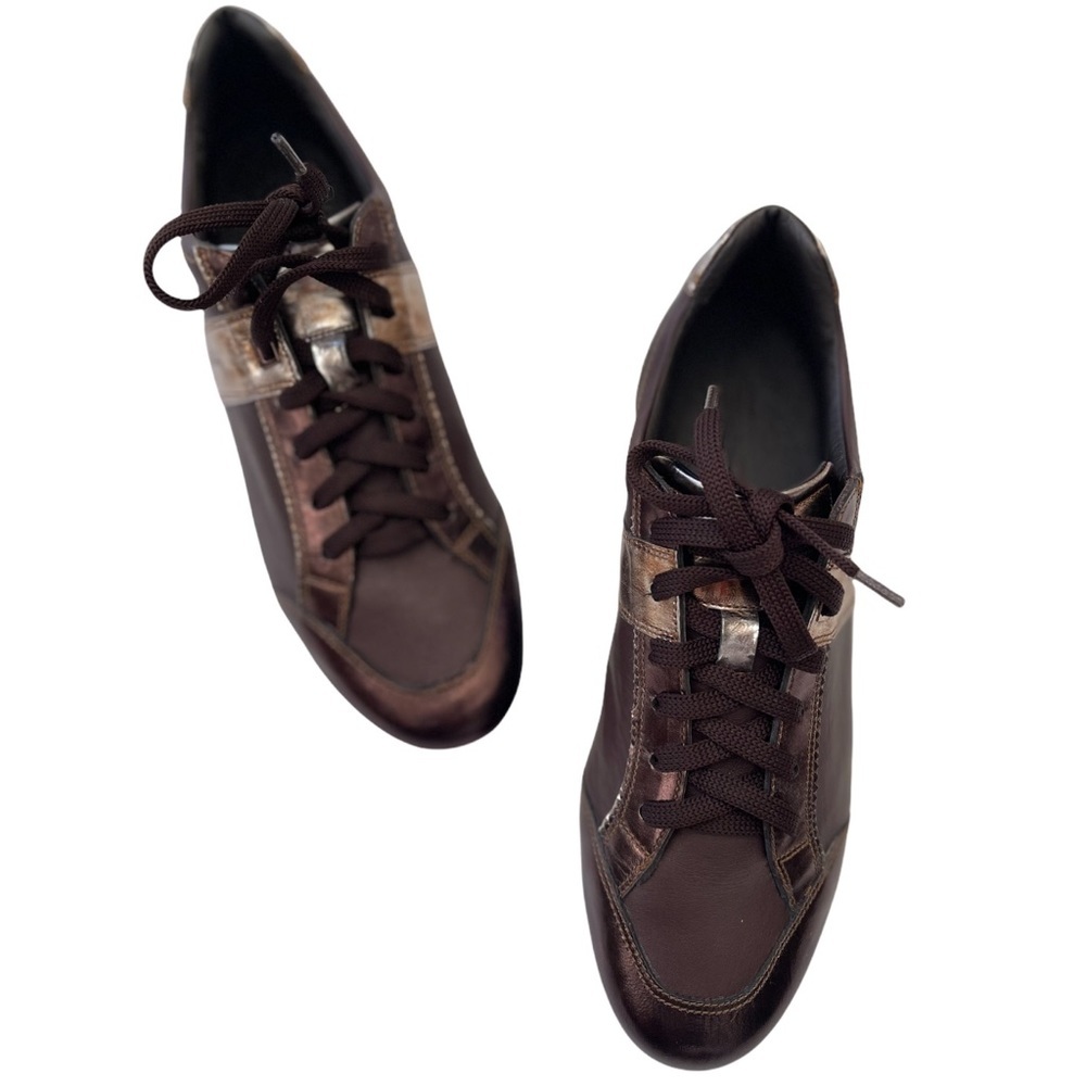 SANTONI Club Italian Leather Sneakers Sz 5.5 Women